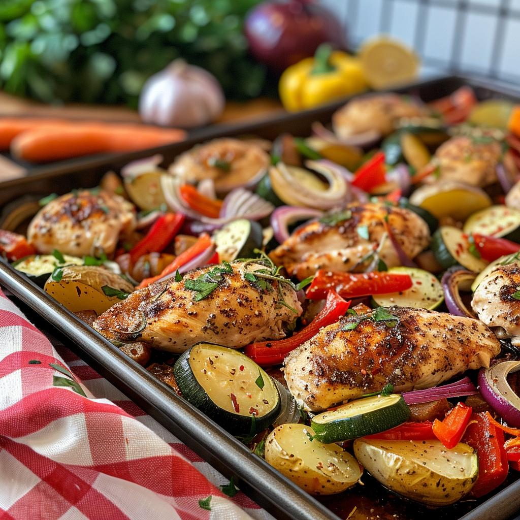 One-Pan Garlic Butter Chicken and Vegetables Recipe