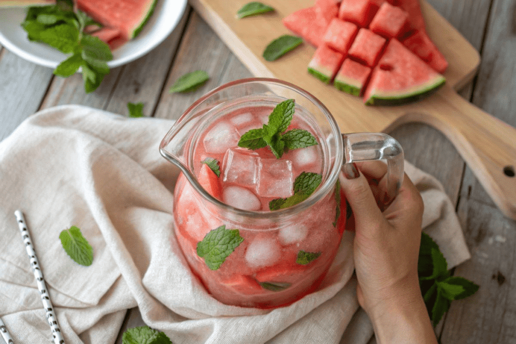 Watermelon Mint Summer Mocktail Recipe