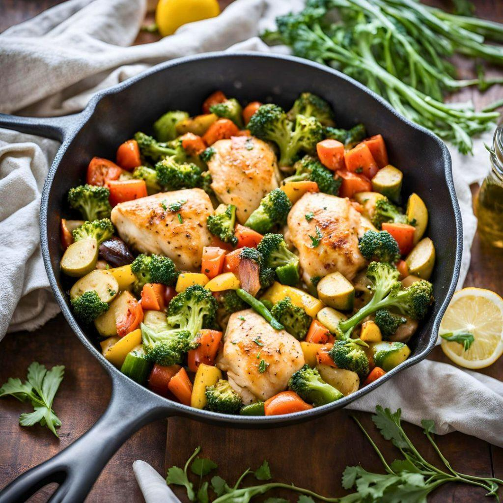 One-Pan Garlic Butter Chicken and Vegetables Recipe